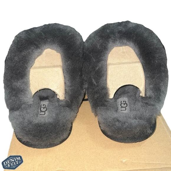 UGG Women’s Black/Grey Scuffette II Suede Slippers/ House Shoes | NEW/NIB!! - Picture 9 of 15